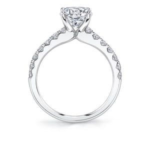 Sylvie 14K White Gold "Aimee" Diamond Engagement Ring