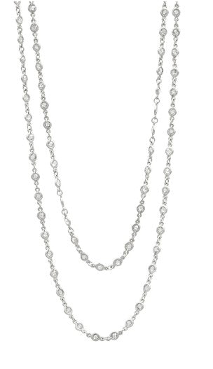 Freida Rothman Faceted Stones Wrap Chain Necklace