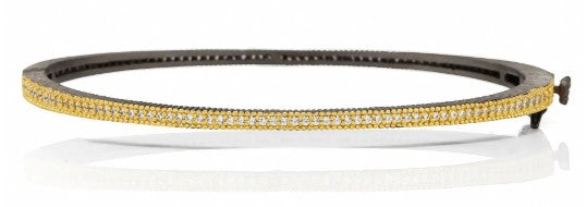 Freida Rothman The Classic Pavé Hinge Bangle Bracelet