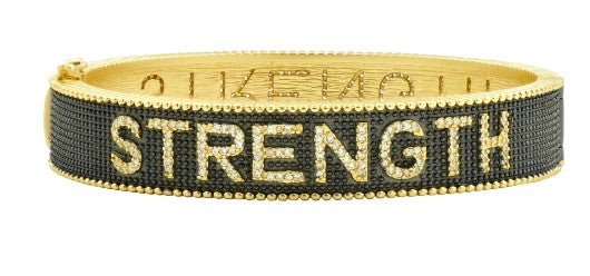 Freida Rothman Yellow & Black "Strength" Bracelet