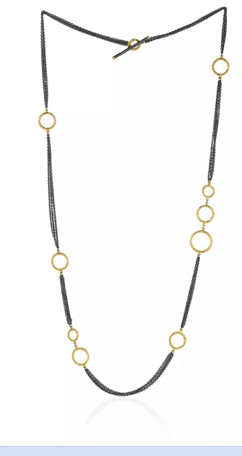 Lika Behar 24K Gold & Oxidized Silver Multi-Chain Necklace