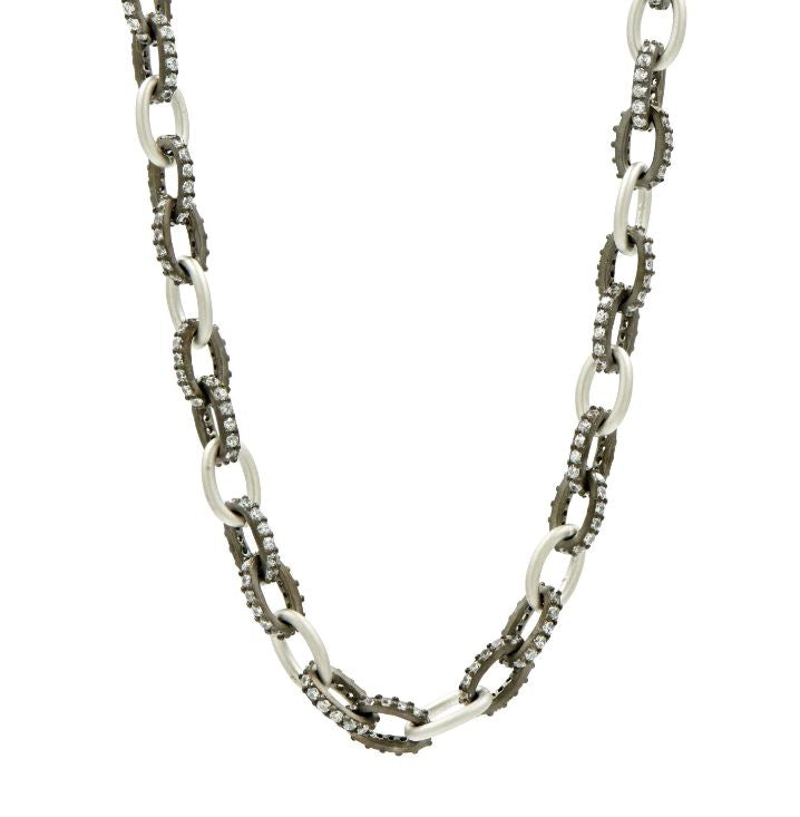 Freida Rothman Alternating Chain Link Necklace