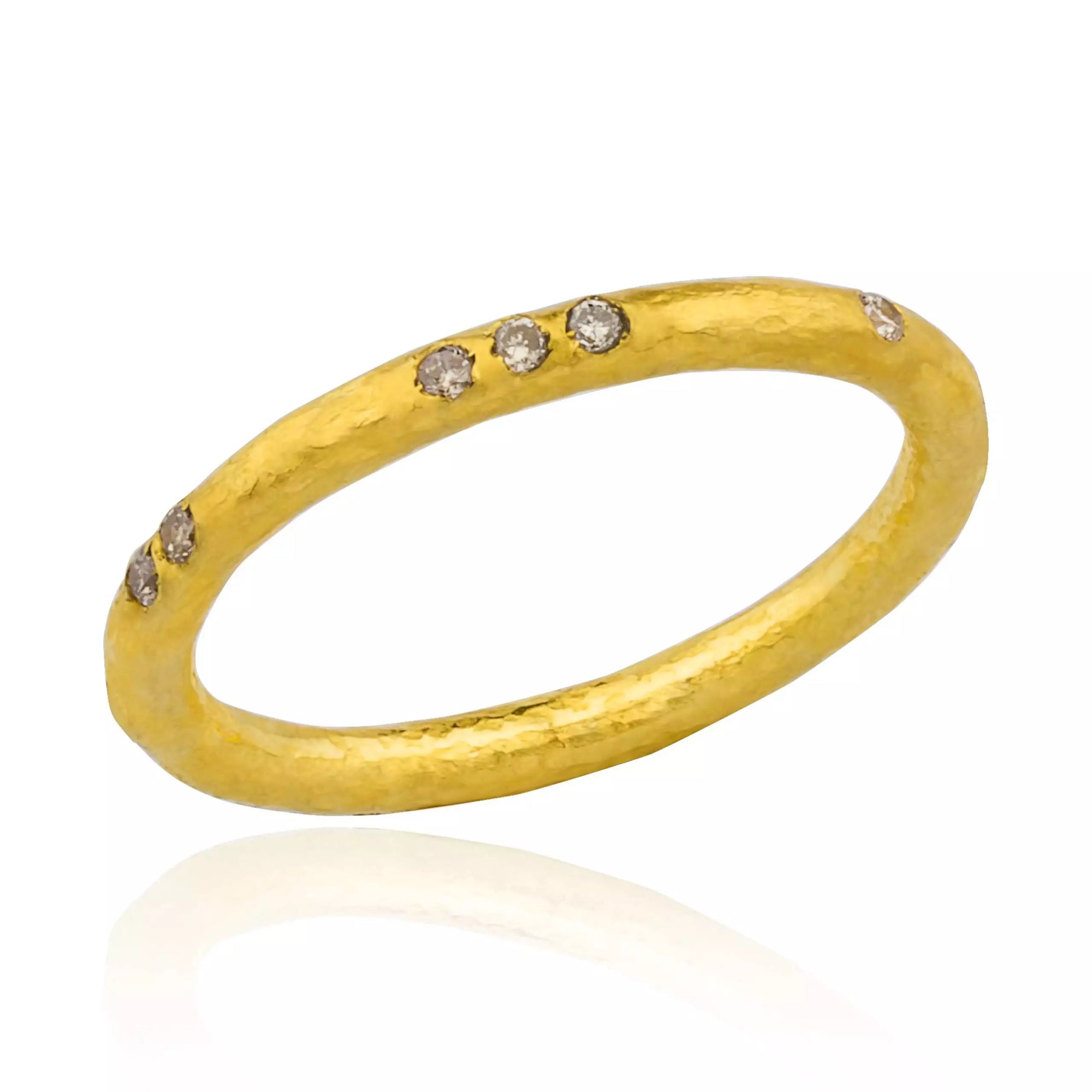 Lika Behar 24K Yellow Gold Scatter Set Diamond Ring