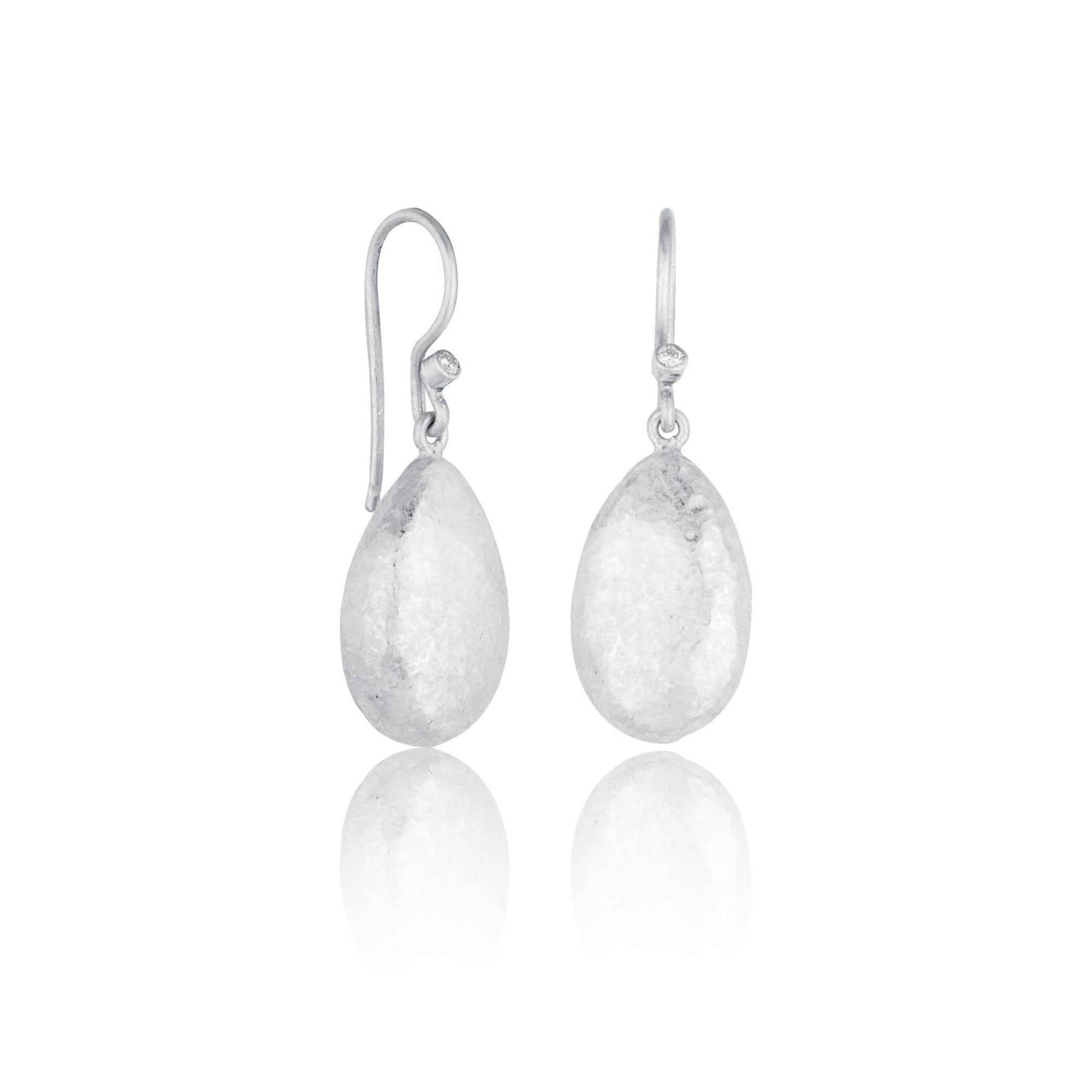 Lika Behar Sterling Silver “Amanda” Medium Size Almond Drop Earrings