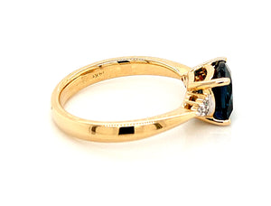 14K Yellow Gold London Topaz & Diamonds Accent