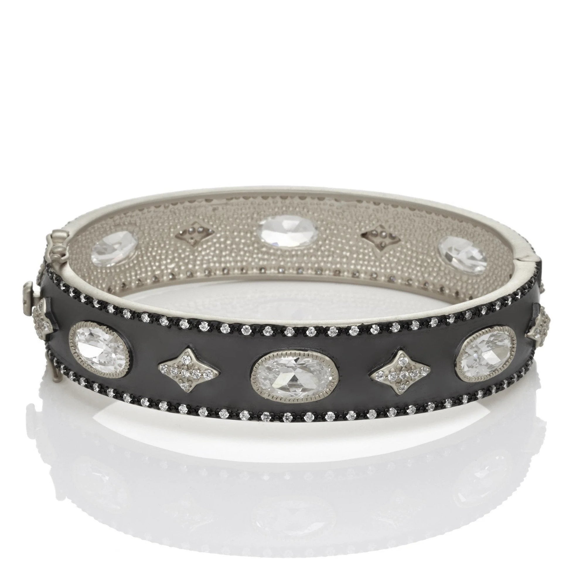 Freida Rothman "Oh So Gorgeous Wide Hinge Bangle Bracelet"