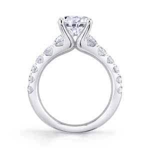 Sylvie 14K White Gold "Andrea" Diamond Engagement Ring