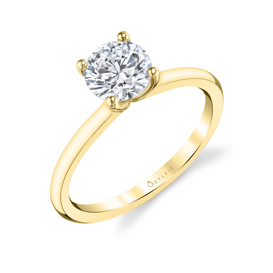 Sylvie 14K Yellow Gold "Dominique" Solitaire Engagement Ring
