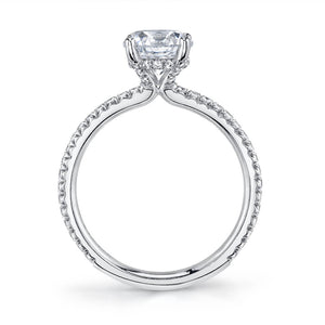 Sylvie 14K White Gold "Maryam" Classic Engagement Ring- S2093