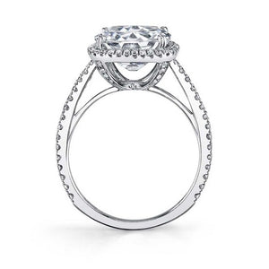 Sylvie Angelika - Cushion Cut Halo Engagement Ring SY395