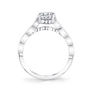 Sylvie 14K White Gold Solitaire Engagement "Elena" Ring