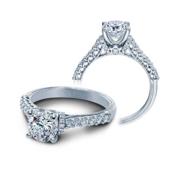Verragio Classic V-906-R7 14K White Gold Diamond Engagement Ring