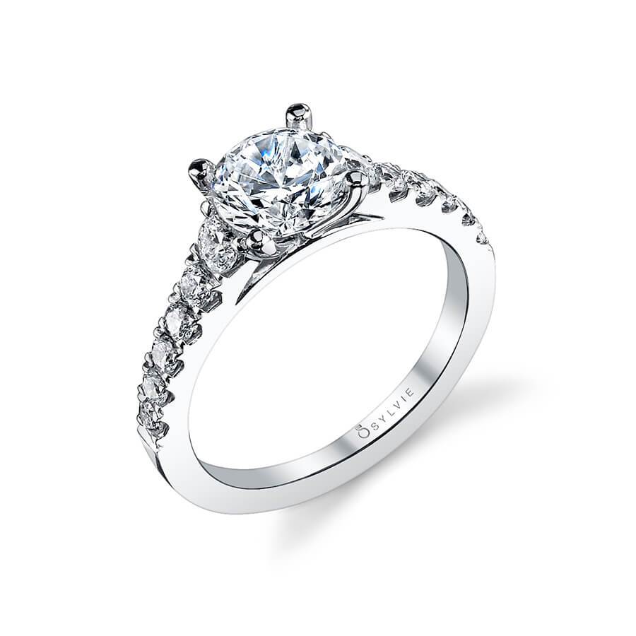 Sylvie Luna - Classic Solitaire Diamond Engagement Ring S1127