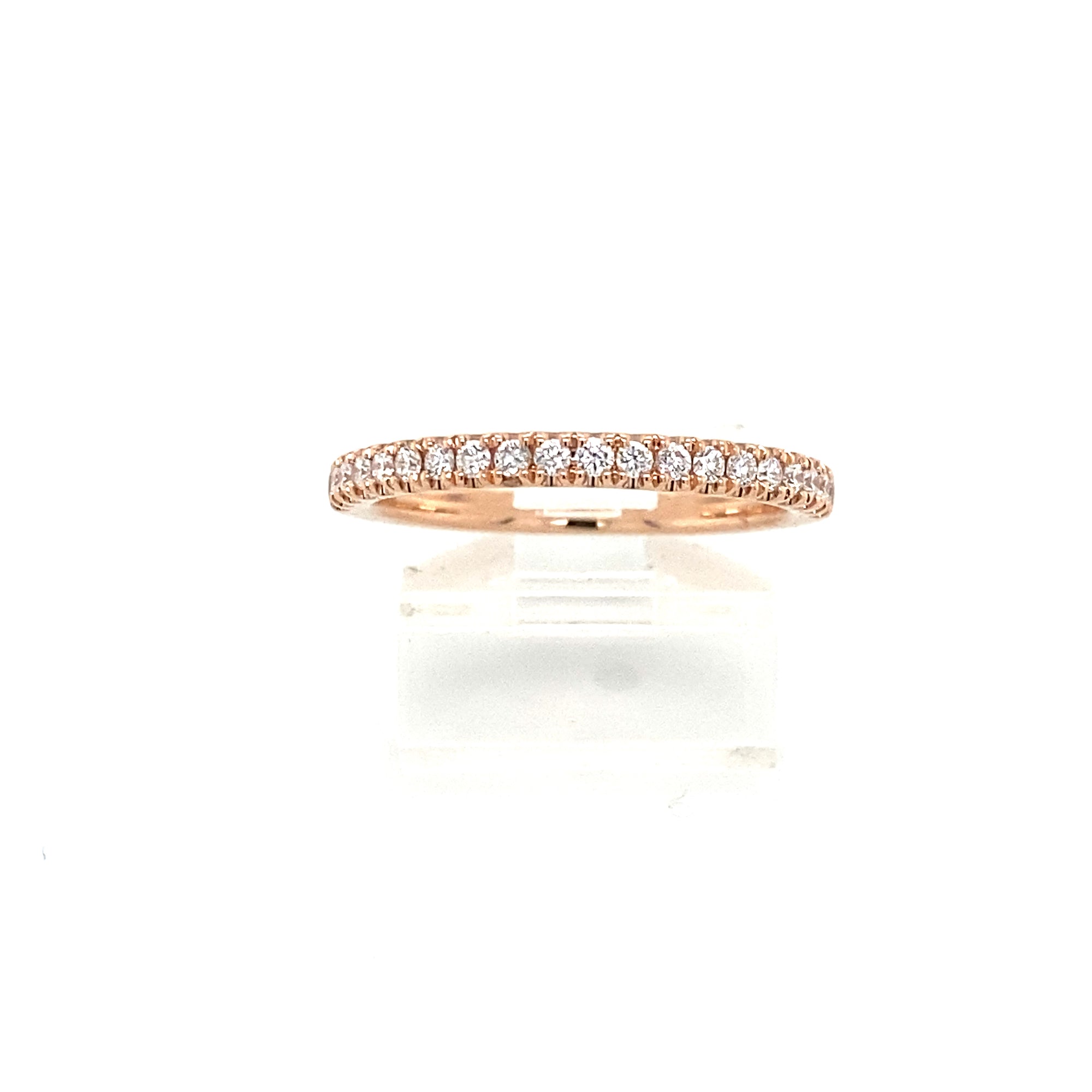 14K Rose Gold Diamond Wedding Band