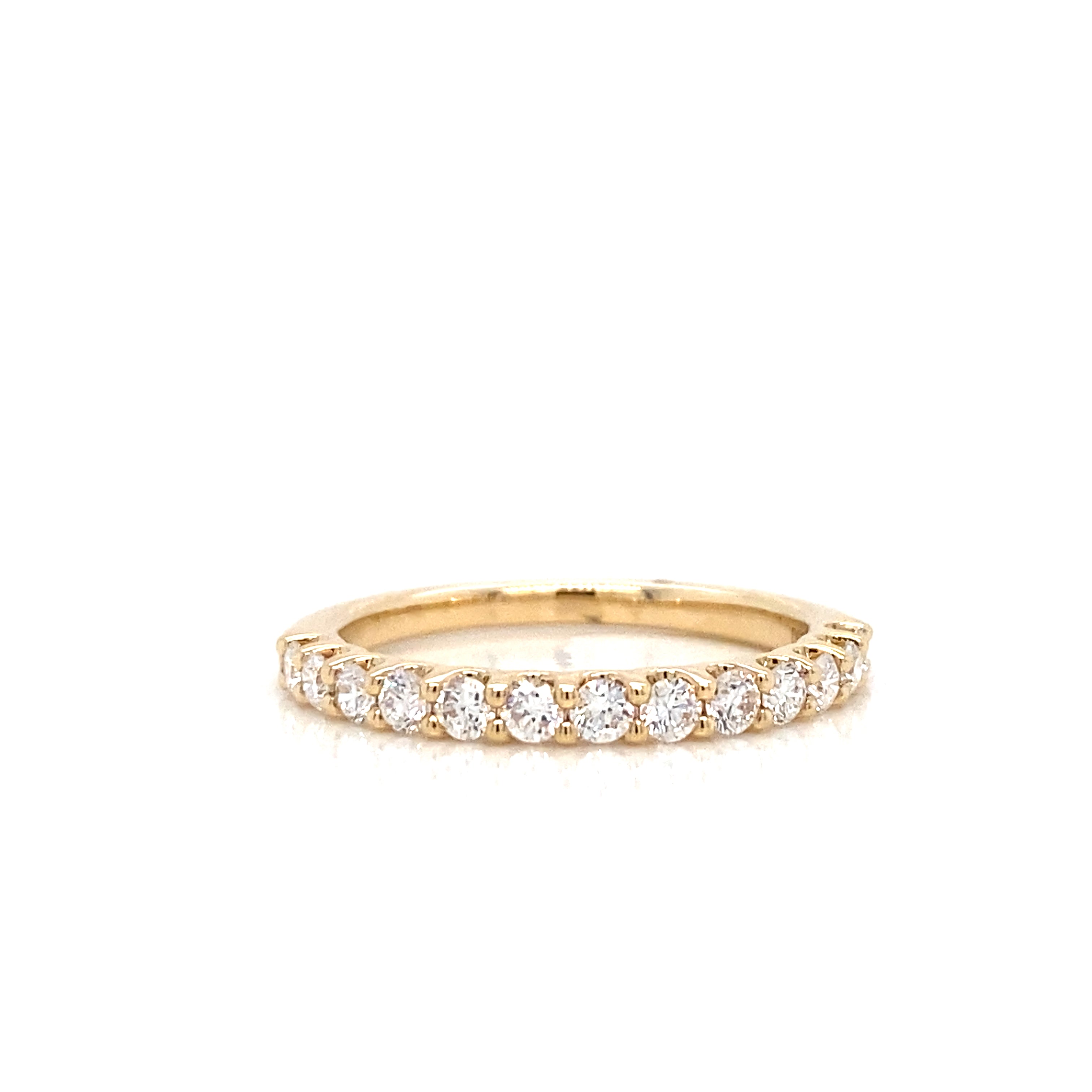 14K Yellow Gold Diamond Wedding Band