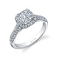 Sylvie 18K White Gold "Coco" Diamond Engagement Ring