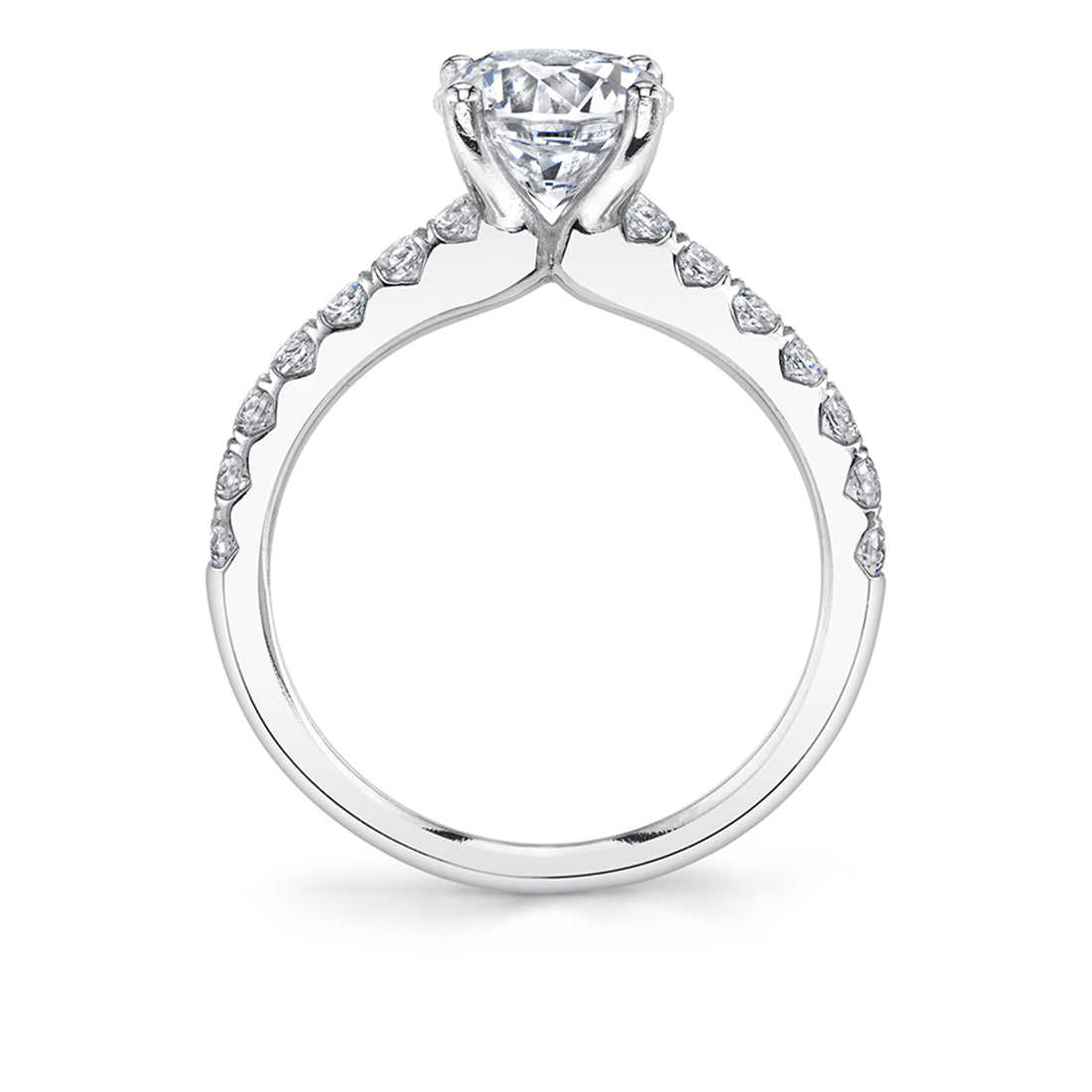 Sylvie 14K White Gold "Aimee" Diamond Engagement Ring