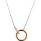 14K Yellow & White Gold Interlocking Circle Necklace