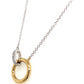 14K Yellow & White Gold Interlocking Circle Necklace