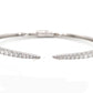 14K White Gold Diamond Graduated Cuff Bracelet