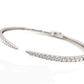 14K White Gold Diamond Graduated Cuff Bracelet