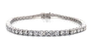 14K White Gold 6 Carat Diamond Tennis Bracelet