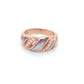 14K Rose Gold Diamond And Mother Of Pearl Inlay Ring