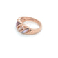 14K Rose Gold Diamond And Mother Of Pearl Inlay Ring
