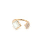 14K Yellow Gold Diamond And Mother Of Pearl Ring
