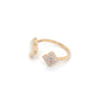 14K Yellow Gold Diamond And Mother Of Pearl Ring