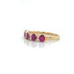 14K Yellow Gold Ruby And Diamond Stackable Ring