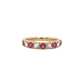 14K Yellow Gold Ruby And Diamond Stackable Ring