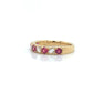 14K Yellow Gold Ruby And Diamond Stackable Ring