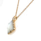 14K Yellow Gold Clover Mother Of Pearl And 3 Accent Stones