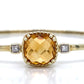 14K Yellow Gold Multi-Color Gemstone Hinged Bangle Bracelet