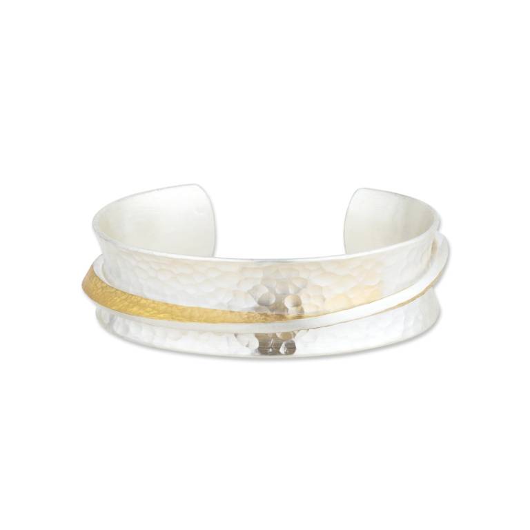 Lika Behar 24K Fusion Gold & Sterling Silver "Twist" Open Cuff Bracelet