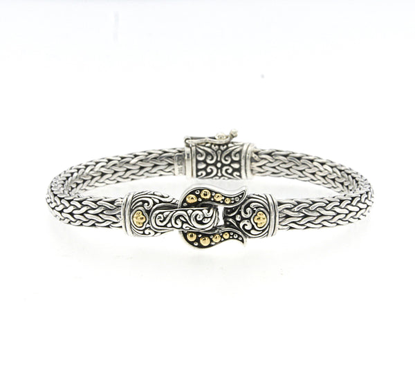 Samuel B. Sterling Silver & 18K Yellow Gold Tulang Naga Bracelet ...