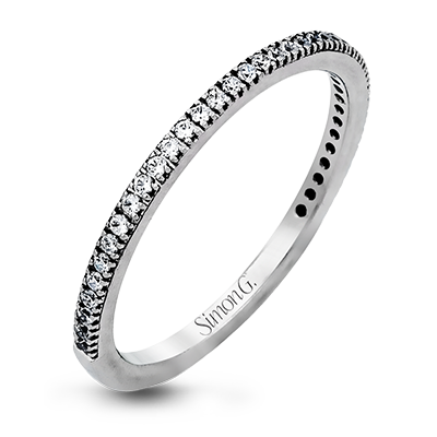 18K White Gold Diamond Wedding Band
