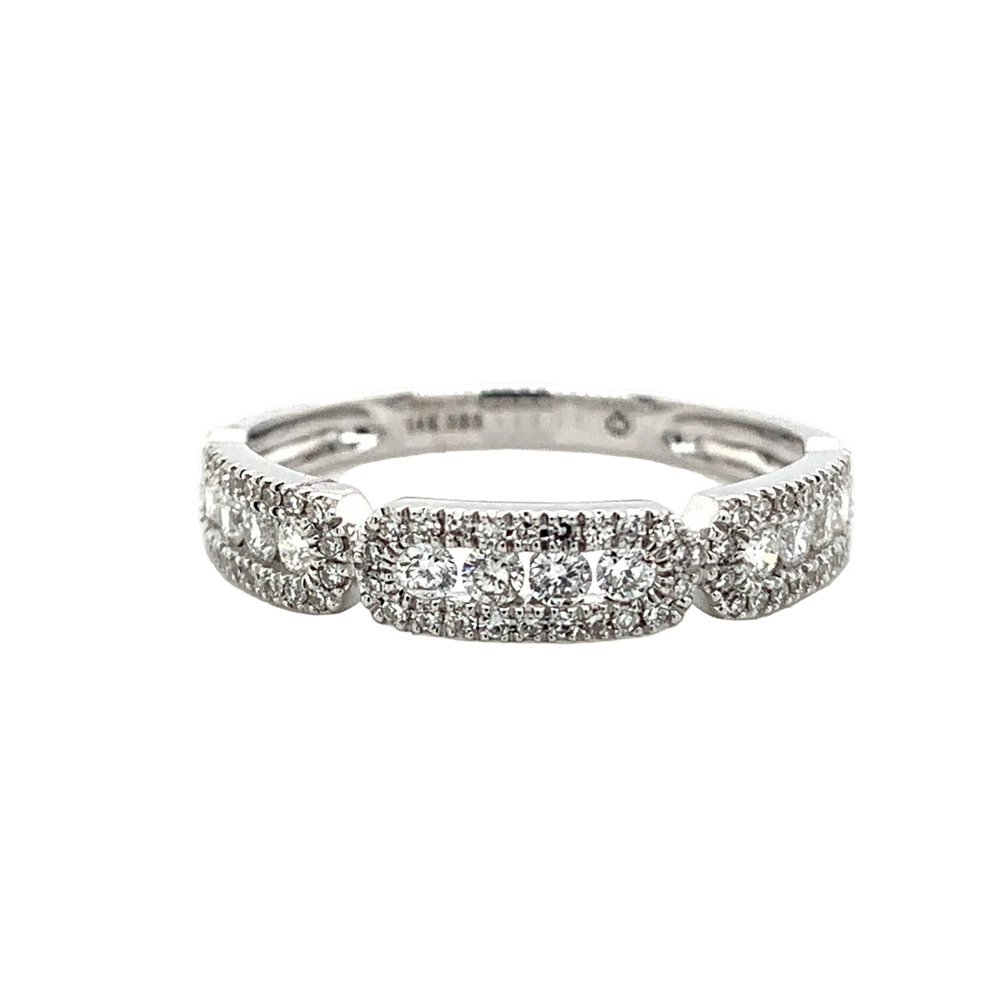 14K White Gold Art Deco Style Diamond Ring
