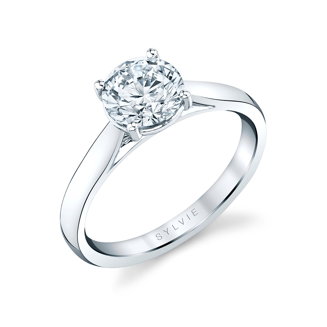 Sylvie 14K White Gold "Allison" Solitaire Engagement Ring