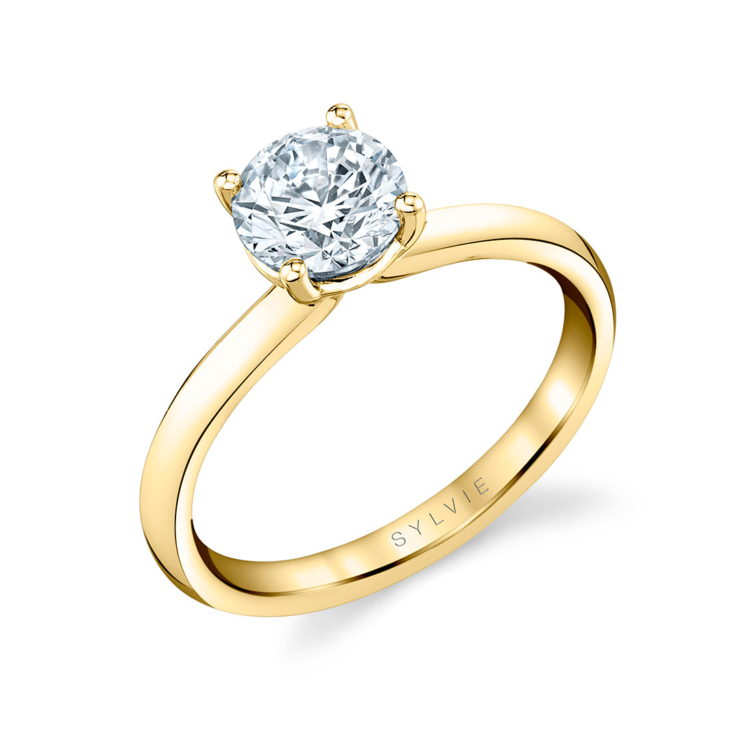 Sylvie 14K Yellow Gold "Hestia" Solitaire Engagement Ring