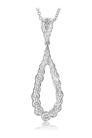 18K White Gold Diamond "Harmonie" Diamond Necklace by Simon G. Jewelry