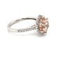14K White Gold Hexagon Cut Morganite & Diamond Ring