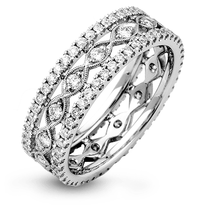 18K White Gold Diamond Eternity Band by Simon G. Jewelry