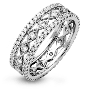 18K White Gold Diamond Eternity Band by Simon G. Jewelry