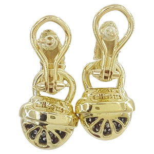 18K Yellow Gold Acorn Diamond Drop Earrings by David Yurman