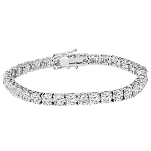 14k white gold diamond tennis bracelet 