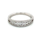 14K White Gold Three Row Diamond Fashion Ring