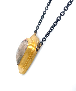 Lika Behar 24K Yellow Gold & Oxidized Sterling Silver Ocean Jasper Necklace