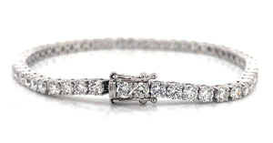 14K White Gold 6 Carat Diamond Tennis Bracelet